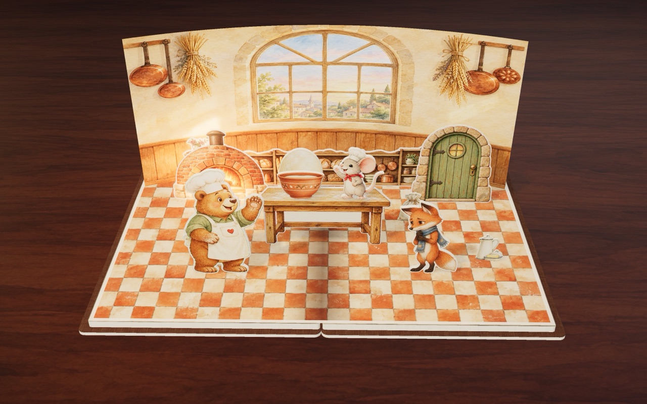 The dough rises up over the top of the bowl in Bear’s Bakery.