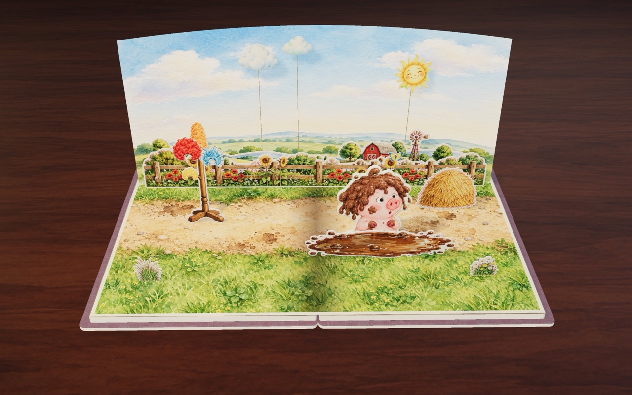 Bop! Pig is in the mud.